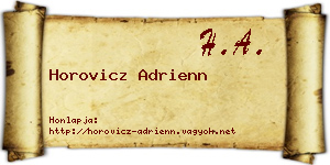 Horovicz Adrienn névjegykártya